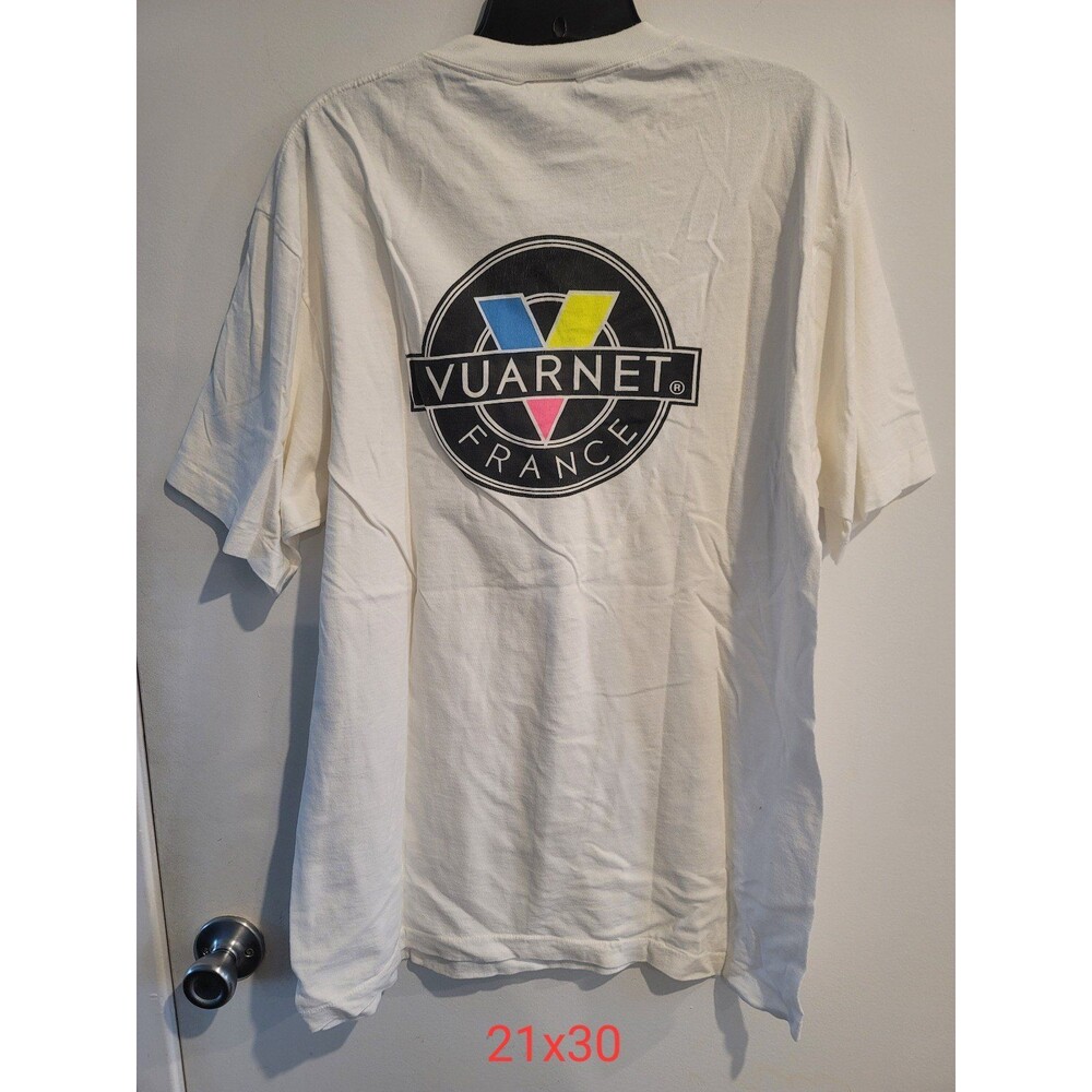 Vintage 90s Vuarnet France T Shirt Adult XLarge White USA Made Mens - Picture 8 of 10